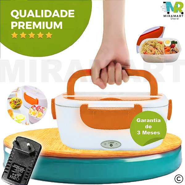 Marmita Eletrica Automatica 110v Para Casa Taxi Termica Com Divisorias Lunch Box
