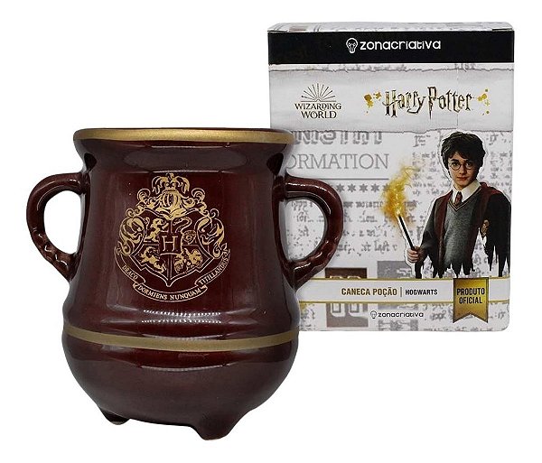 Caneca Caldeirão Hogwarts Geek Porcelana 350ml Harry Potter