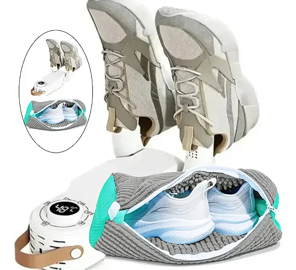 Kit Secador Elétrico e Saco para Lavar Tênis