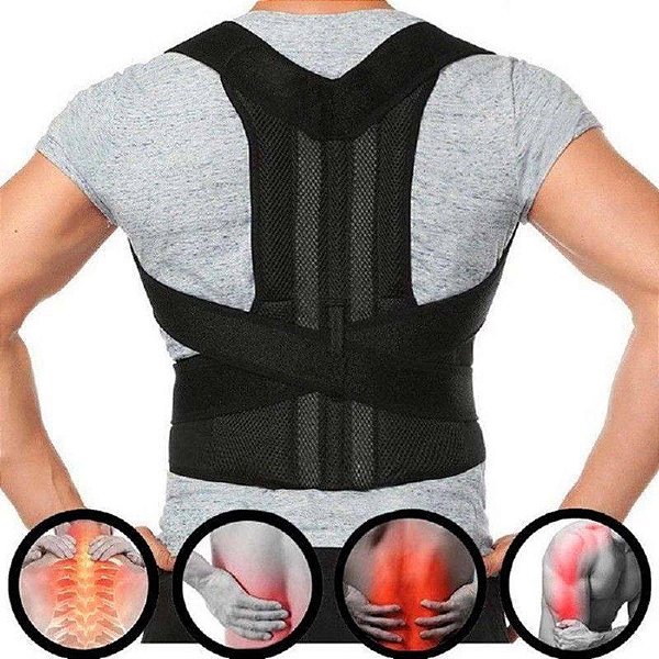 CINTA POSTURAL COM SUPORTE LOMBAR AJUSTÁVEL