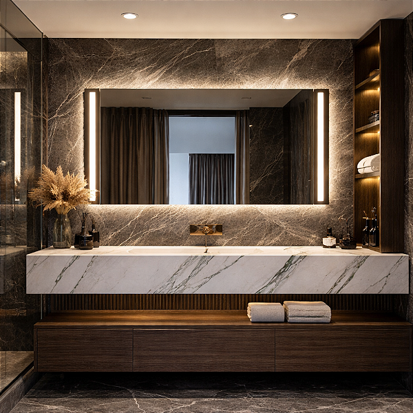 Espelho Com LED Lateral + Touch Screen Estiloso