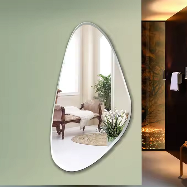 Espelho Orgânico Lapidado Decorativo Moderno Irregular