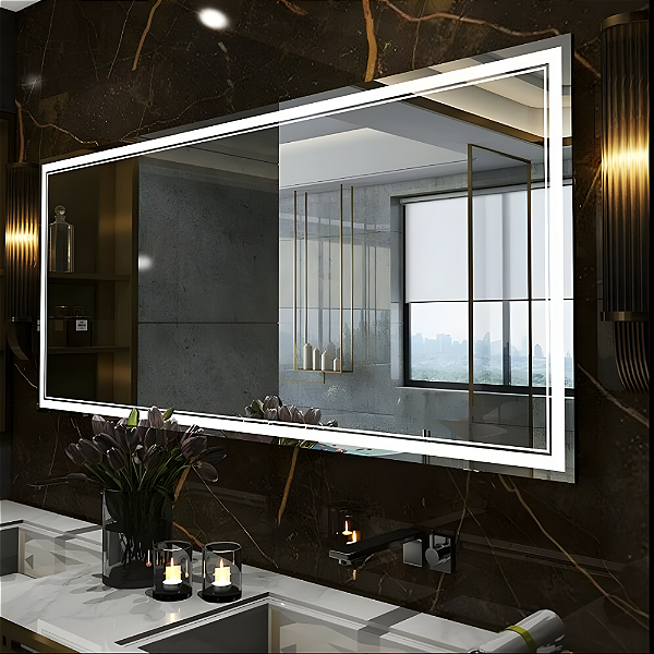 ESPELHO DECORATIVO COM LED + TOUCH SCREEN
