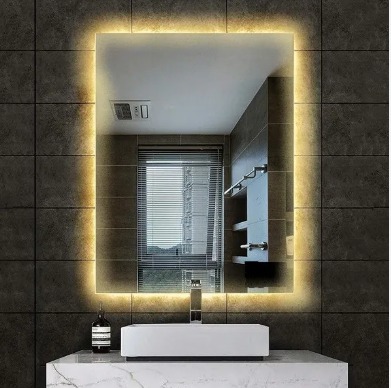 ESPELHO DECORATIVO COM LED ATRÁS E TOUCH SCREEN