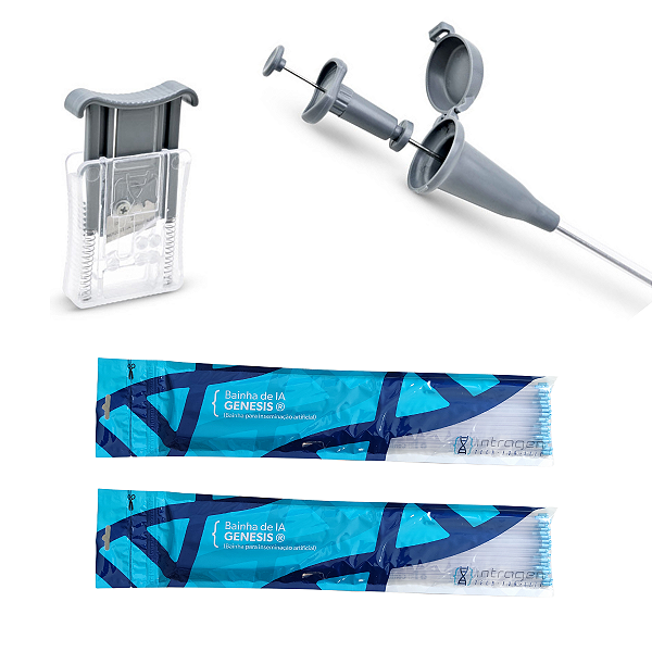 Kit IATF inseminação Intragen aplicador plástico e inox