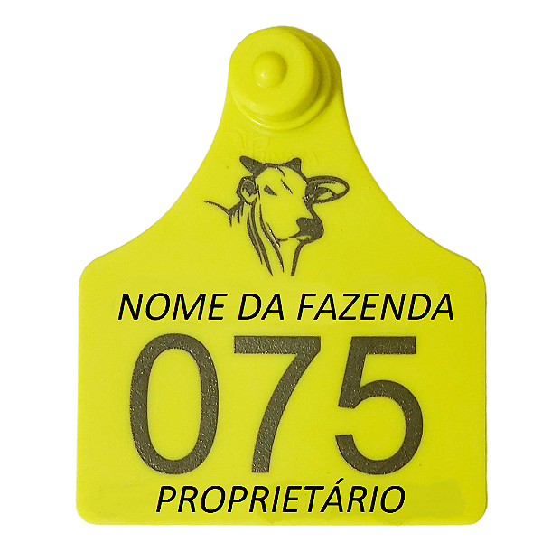 100 Brincos grandes personalizados com logo para bovinos