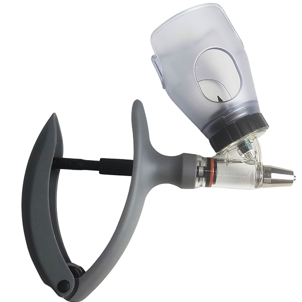 Seringa vacinador automático fluxo contínuo com porta frasco