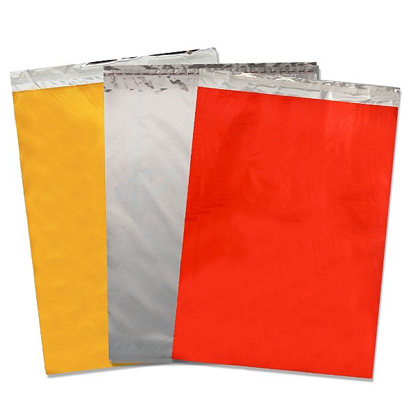 Saco Adesivado Metalizado Laminados Tam 25x35+3 Pct 50 Unidades