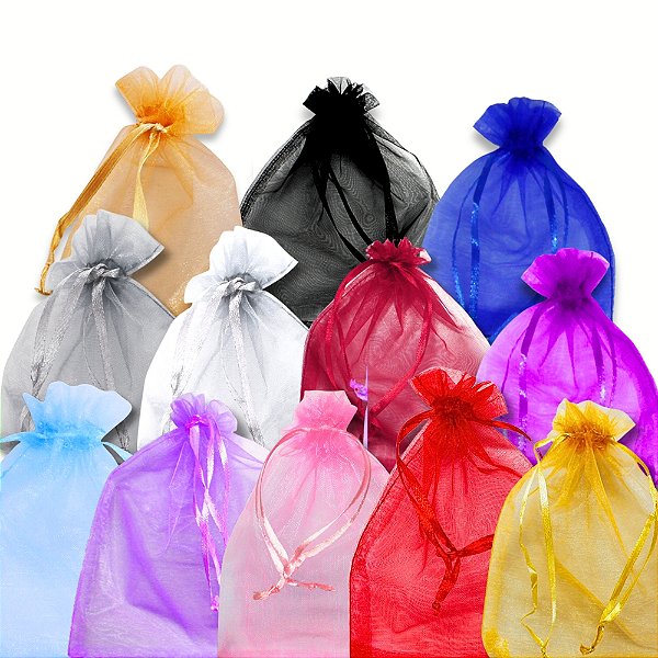 Saquinho De Organza Tamanho 21X34 Cm Pacote Com 10 Unidades