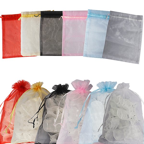 Saquinho de Organza 14x20 cm pacote com 10 unidades
