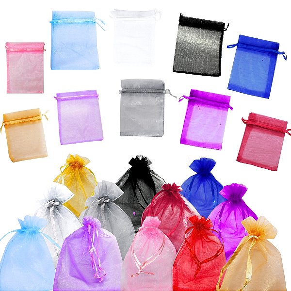 Saquinho de Organza 26x40 cm pacote com 10 unidades