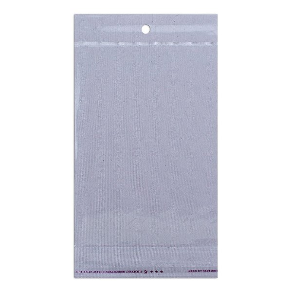 Saco Plástico Adesivado com Solapa 15x20 cm 100 unidades
