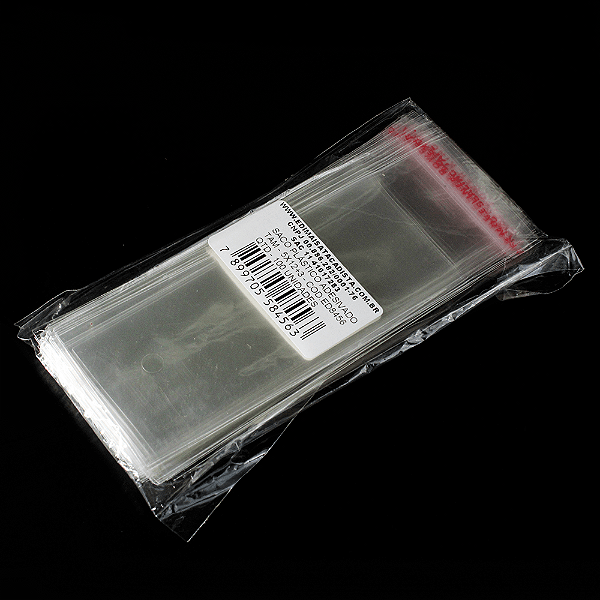 Saco Plástico Adesivado Transparente Tam 5x12 1000 Unidades