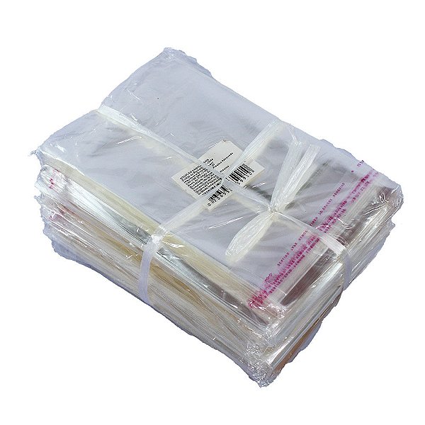 Saco Adesivado Transparente Autocolante 10x13cm Com 1000 un