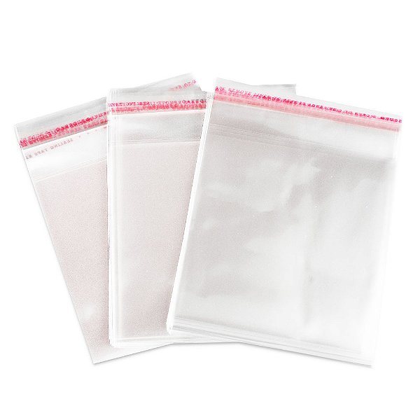 1000 Unidades saco Plástico Adesivado sem Solapa 10x10 cm