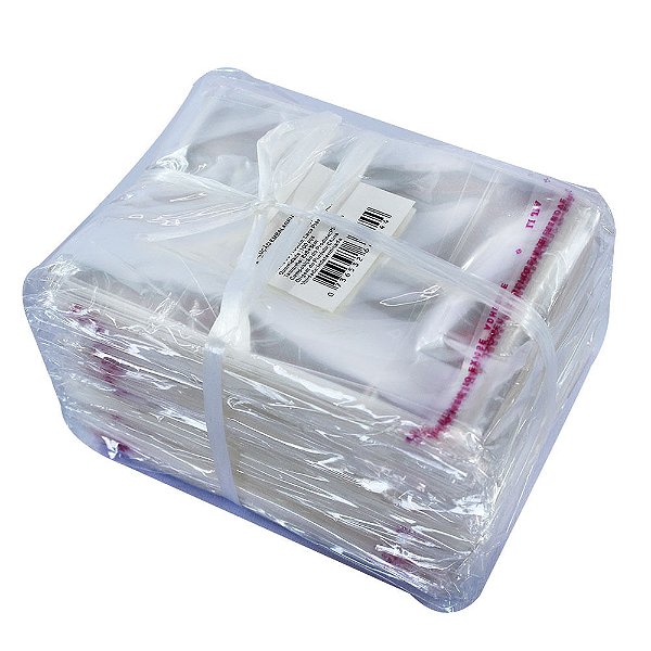 1000 Unidades saco Plástico Adesivado sem Solapa 8x8 cm