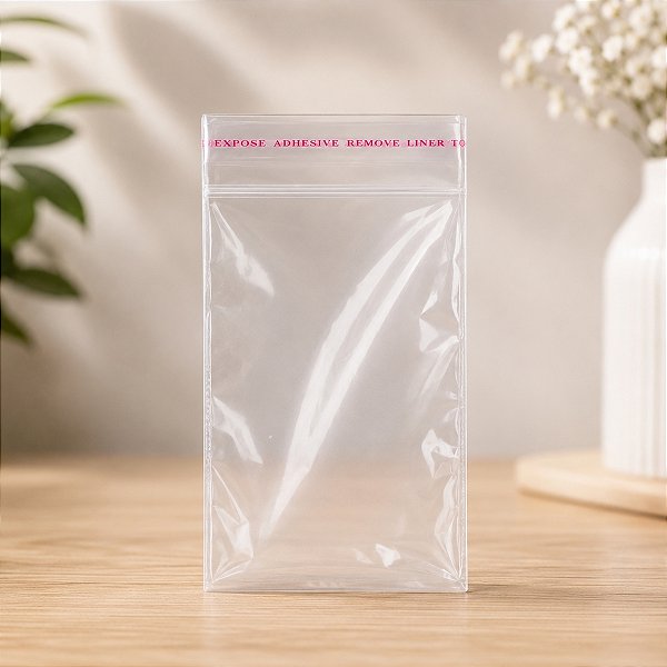 Saco Plástico Adesivado sem Solapa 6x9cm pct com 100 uni
