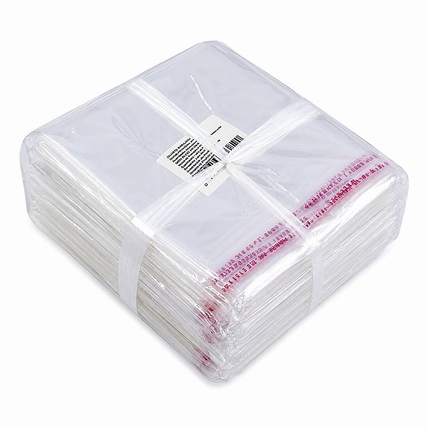 1000 Unidades saco Plástico Adesivado sem Solapa 9x9 cm
