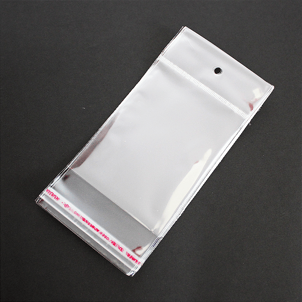 Saco Plástico Adesivado C/ Solapa, 7,5x9,5 cm. Pacote 100 un