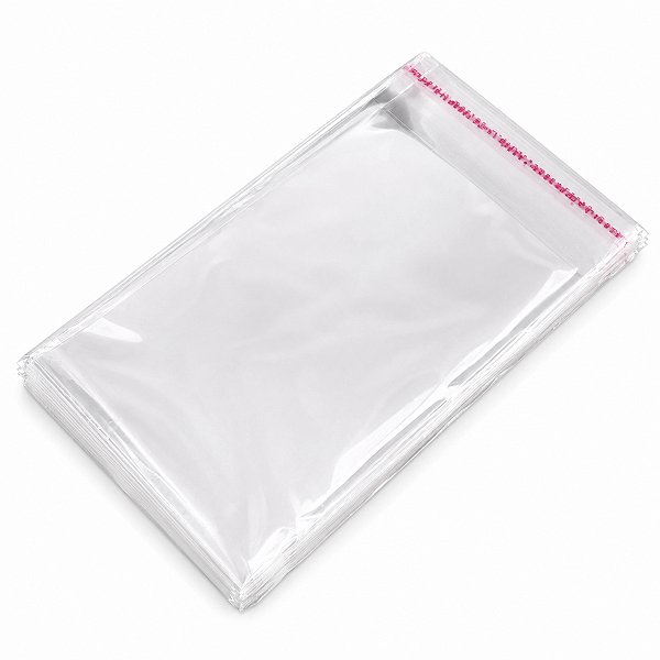 100 Unidades saco Plástico Adesivado sem Solapa 10x15 cm