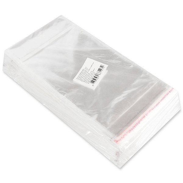 1000 Unidades saco Plástico Adesivado com Solapa 10x15 cm