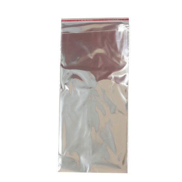 100 Unidades saco Plástico Adesivado sem solapa 10x20cm