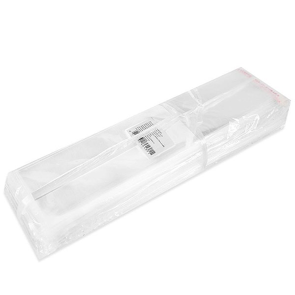 1000 Unidades saco Plástico Adesivado Sem Solapa 6x25+3 cm