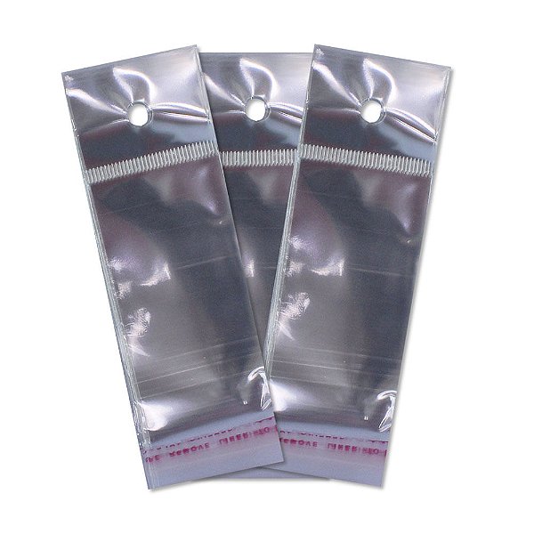 1000 Unidades saco Plástico Adesivado com Solapa 4x6+3 cm