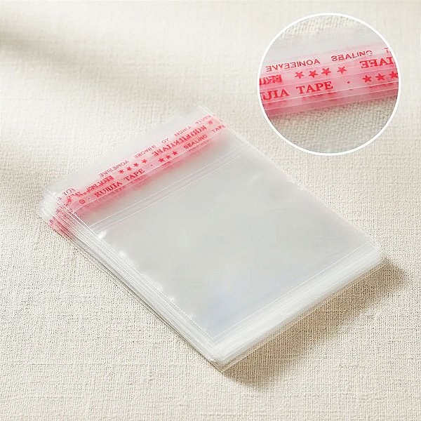 1000 Unidades saco Plástico Adesivado sem Solapa 7x7 cm