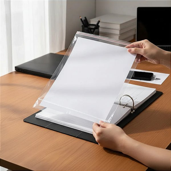 Saco Plástico Adesivado com Solapa 20x30 cm - 100 unidades