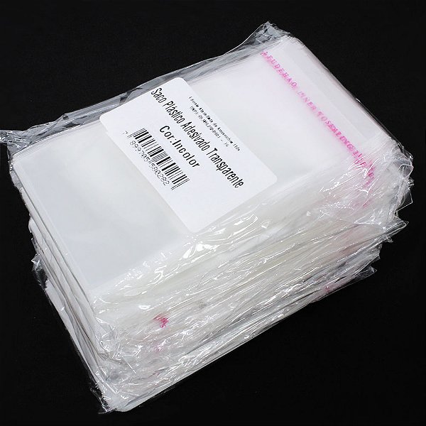 1000 Unidades saco Plástico Adesivado sem Solapa 5x7 cm