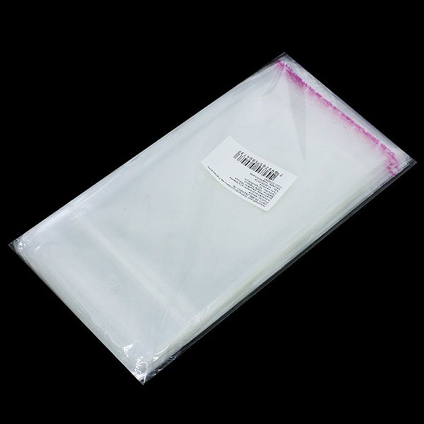 100 Unidades saco Plástico Adesivado com Solapa 10x15 cm