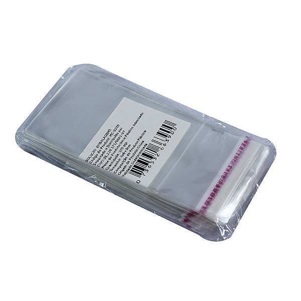 100 Unidades saco Plástico Adesivado sem Solapa 4x6 cm