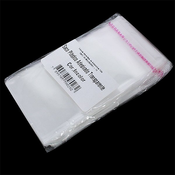 100 Unidades saco Plástico Adesivado sem Solapa 5x7 cm