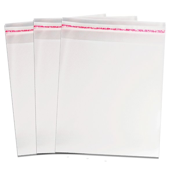 Saco Adesivado Transparente Autocolante 14x15cm Com 100 un