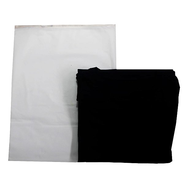 Kit 50 Saco Ziper com Trilho Branco fosco 30x40cm