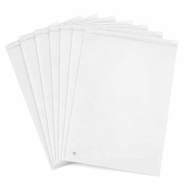 Kit 50 Unidades saquinho com ziper branco medida 15x20 cm