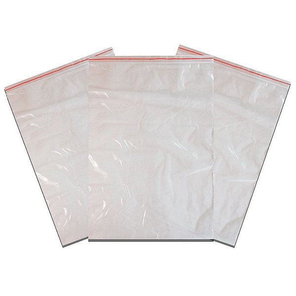 Saco Zip Lock 30x40 cm 100 unidades Transparente