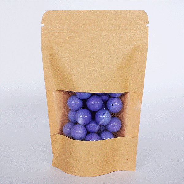 KIt 50 Sacos Stand Up Pouch 9x14 Kraft com Zip Lock