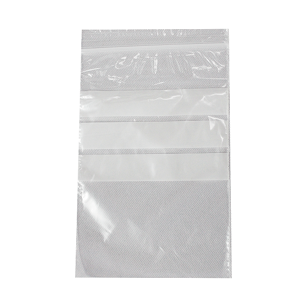 Kit 100 sacos zip lock transparente com tarja 7x10 cm