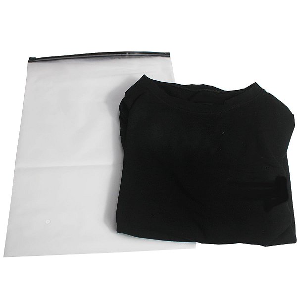 Kit 50 Saco Plástico Com Ziper Trilho Preto fosco 25x35cm