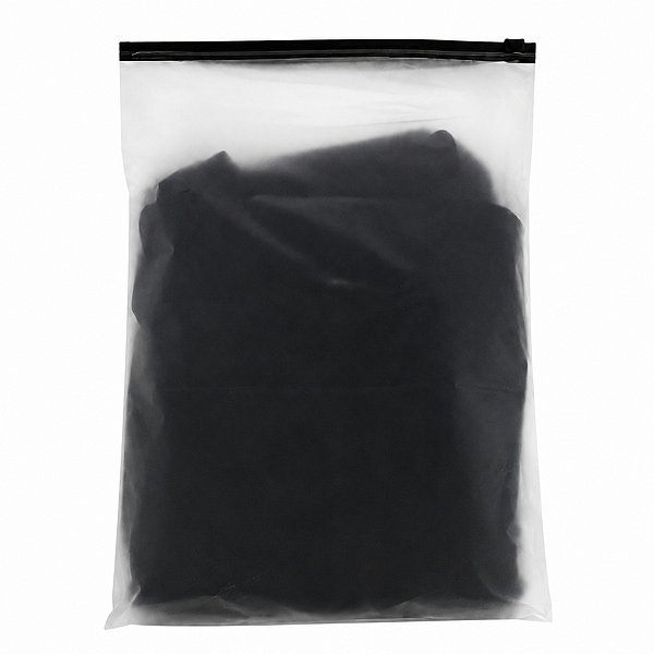 Kit 50 Saco Plástico Com Ziper Trilho Preto fosco 25x35cm