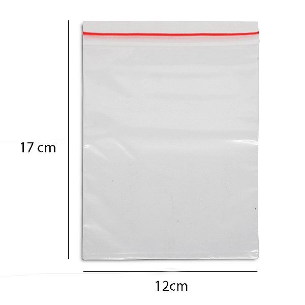 Saco Zip Lock 12x17 cm 100 unidades Transparente Zip Lock