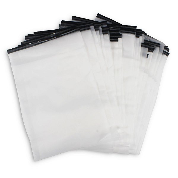 Kit 50 unidades Saco Ziper Trilho Preto fosco 20x30cm