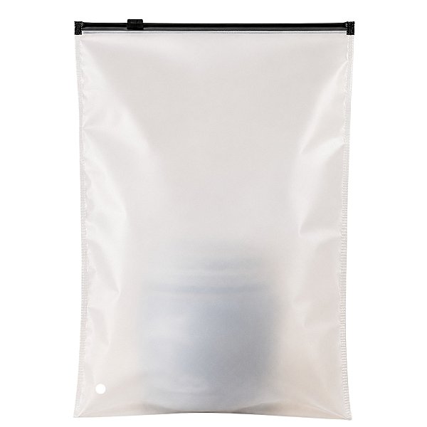 Kit 50 unidades Saco Ziper Trilho Preto fosco 20x30cm
