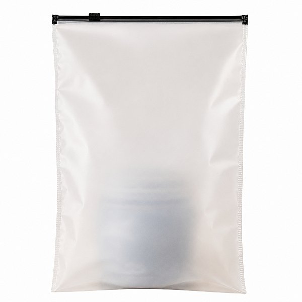 Kit 50 unidades Saco Ziper Trilho Preto fosco 20x30cm