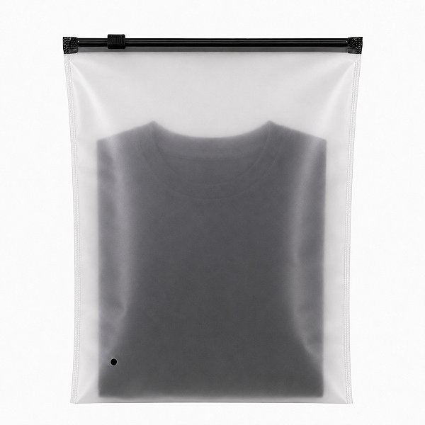 Kit 50 Unidades Saco Trilho Ziper Preto fosco 30x40cm