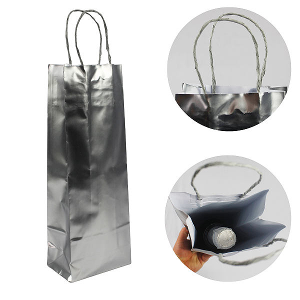 Sacolas Para Presente Garrafa Modelo Premium 35x13x8cm
