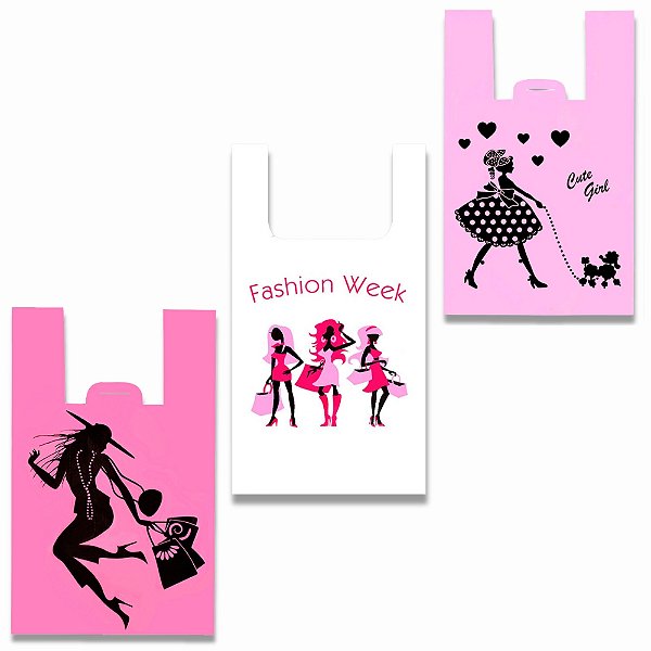 100 unidades sacola camiseta Tam 39x30 Oxibiodegradável