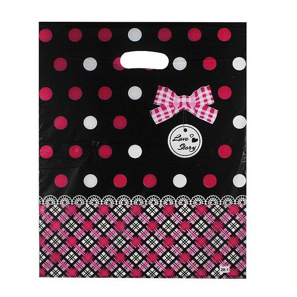 Sacola Plástica Boca de Palhaço tam. 35x45 cm pct 100 unidades